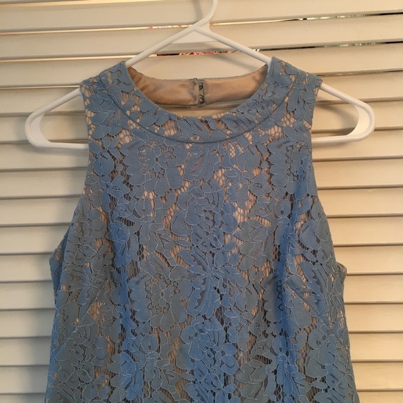 Vince Camuto High Neck Lace Dress - Picture 2 of 8